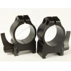 Кольцa быстросъемные Warne MAXIMA Quick Dedach Rings 25,4 мм. Под планку Weaver/ Picatinny. Высота Medium (под объективы 36-42 мм). Сталь.