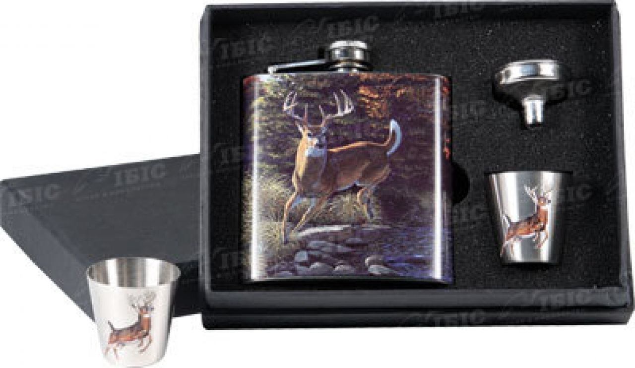 Набор (фляга + рюмки) Riversedge Deer Flask w/ shot glasses (фляга и 2 рюмки)