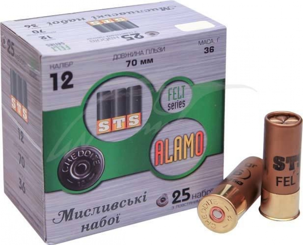Патрон STS Alamo Felt (без контейнера) кал. 12/70 дробь №2 (3,75 мм) масса - 34 г
