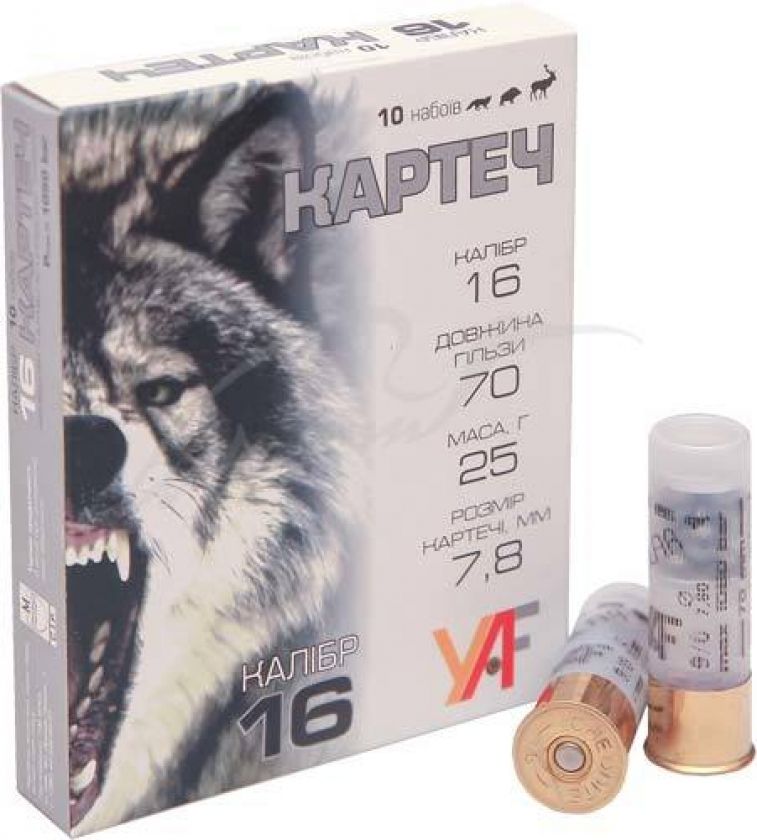 Патрон YAF Robusto 16/70 картечь 7,4 мм масса - 22 г