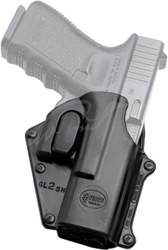 Кобура Fobus для Glock 17/19 с креплением на ремень/кнопкой фиксации скобы спускового крючка