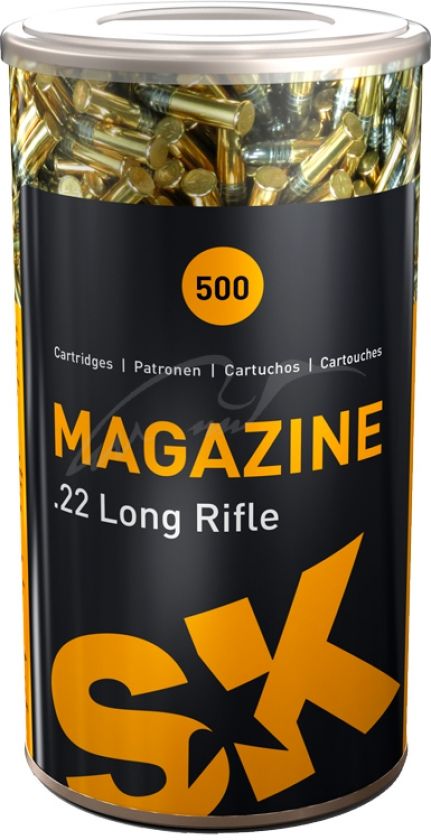 Патрон SK Magazine кал.22 LR пуля 2,59 г/ 40 гран. Нач. скорость 327 м/с (в банке 500 шт.)