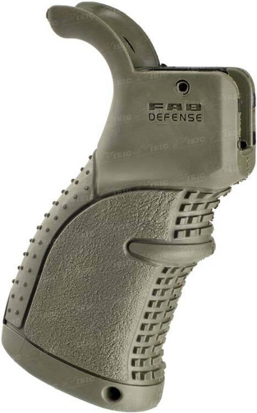 Рукоятка пистолетная FAB Defense AGR-43 прорезиненная для M4/M16/AR15. Цвет - оливковый