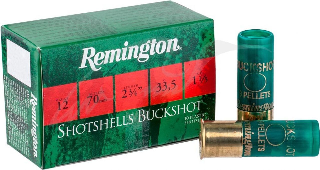 Патрон Remington BP Buckshot 12/70 картечь 11/0 (8,6 мм - 9 картечин) навеска - 33,5 г