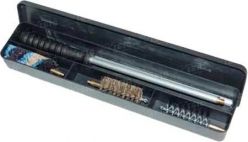Набор для чистки MegaLine 04/50009. кал. 9. шомпол в оплетке. 2 ёршика. шерстяная пуховка. алюмин. коробка