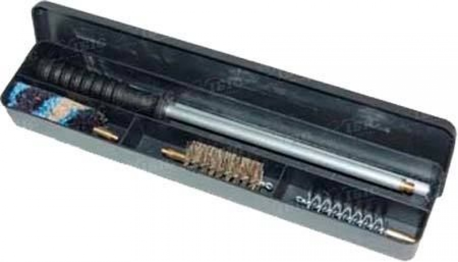 Набор для чистки MegaLine 04/70022. кал. 22. пистолет. латунный шомпол. 2 ёршика. шерстяная пуховка. алюмин. коробка