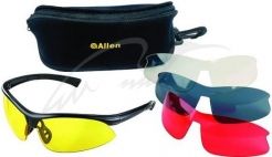 Очки стрелковые Allen Pro Class 4 Lens Combo Set With Case. Линзы - поликарбонат (прозрачный; желтый; красный; дымчатый).