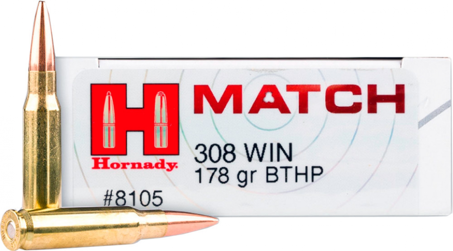 Патрон Hornady Match 308 Win(7,62/51) пуля BTHP 178гран (11.53г)
