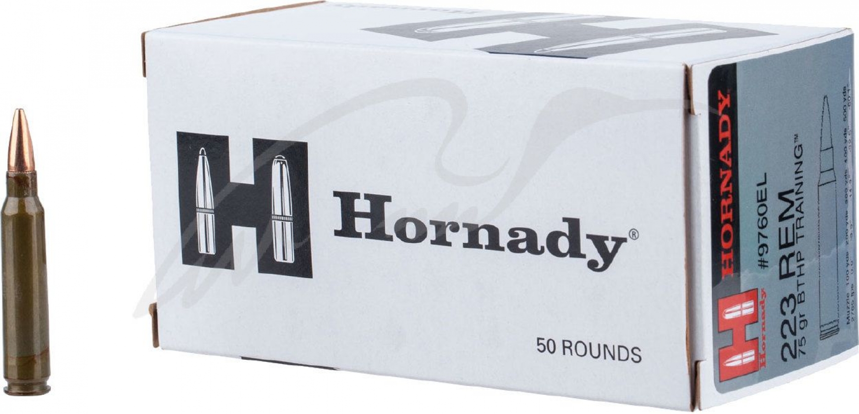Патрон Hornady Training BTHP кал .223 Rem (5,56/45) пуля BTHP масса 4.86 г (75 гран).
