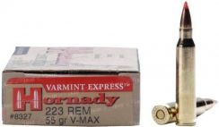 Патрон Hornady Varmint Express кал .223 Rem (5,56/45) пуля V-Max масса 3.56 г (55 гран)