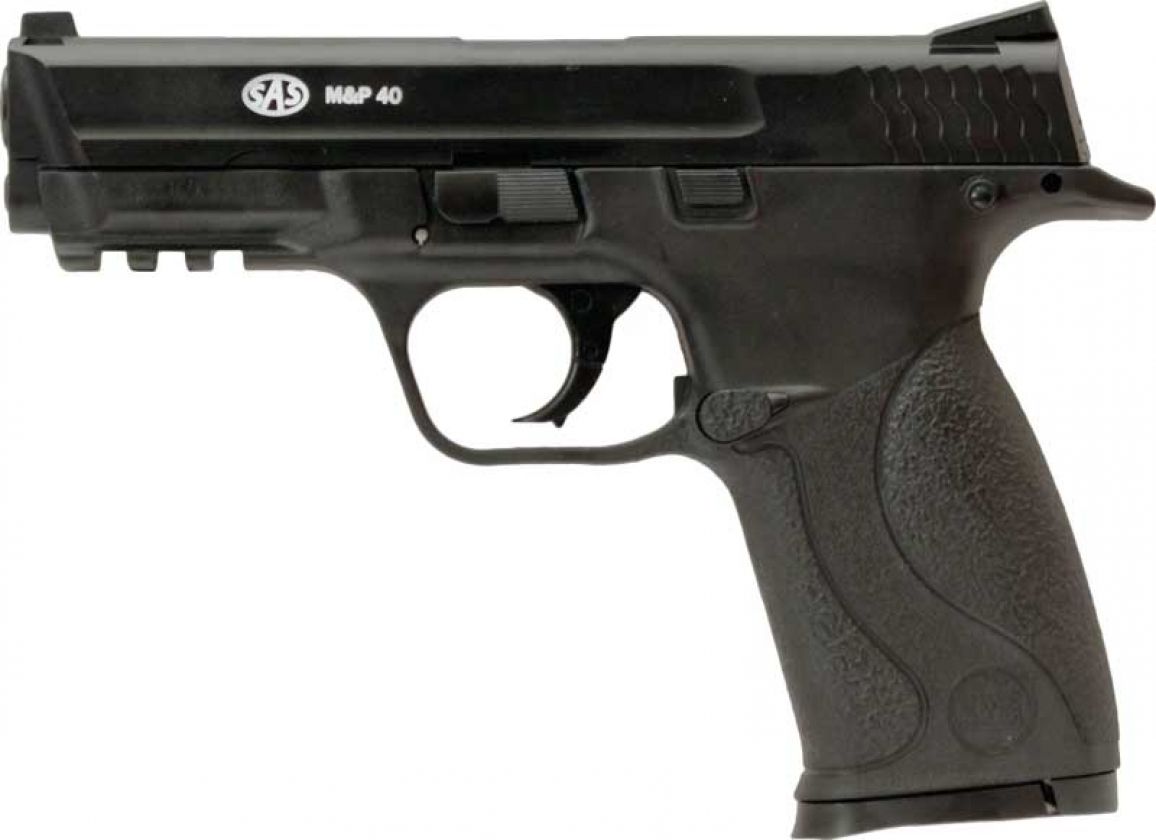 Пистолет пневматический SAS (S&W MP-40). Корпус - пластик