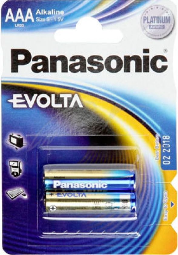 Батарея Panasonic EVOLTA AАA BLI 2 ALKALINE