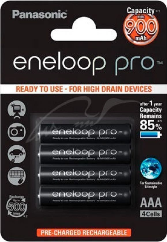 Аккумулятор Panasonic Eneloop Pro AAA 900 mAh NI-MH 4BP